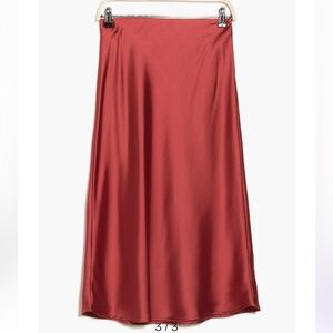 Worn 1x! Renee Satin Silk Red Skirt